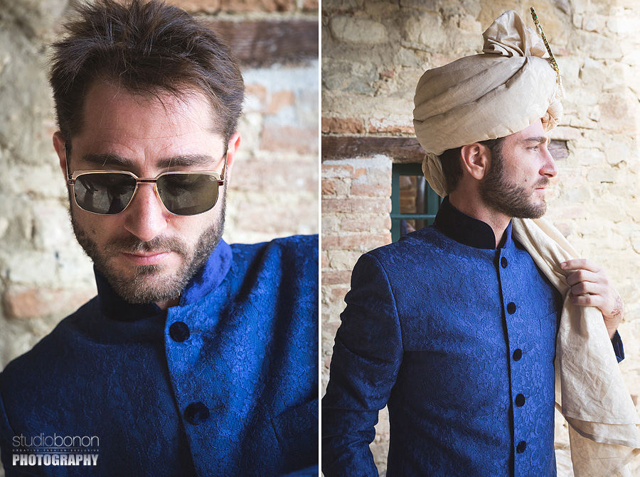 022-sherwani-groom-getting-ready-turban-indian-wedding-in-umbria