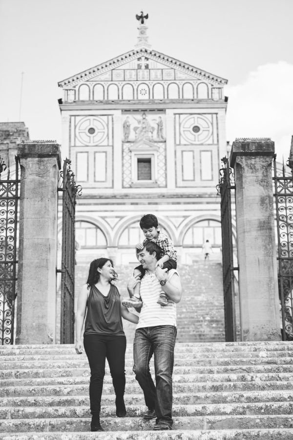 Family photo shoot in Florence at San Miniato al Monte