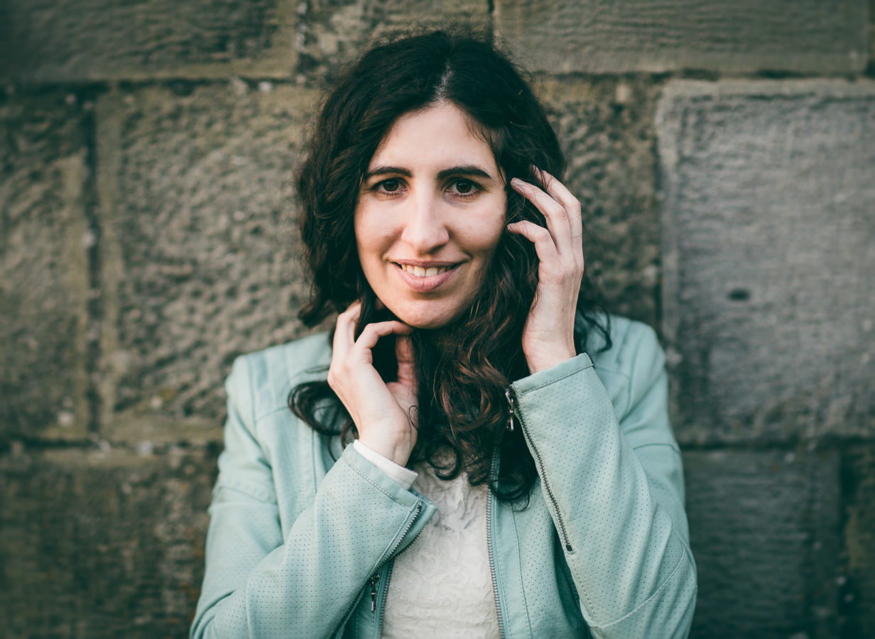 Beautiful lady portrait in Tuscany countryside