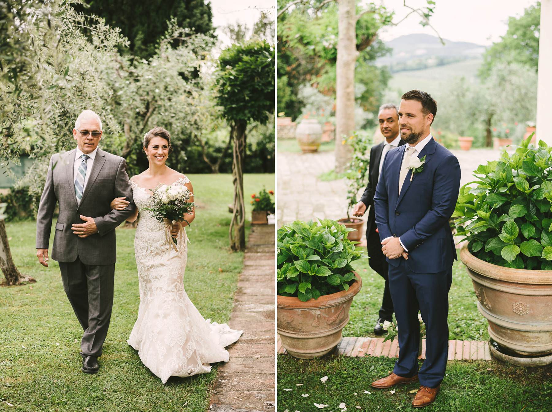 Intimate destination wedding Tuscany countryside Villa Ripanera