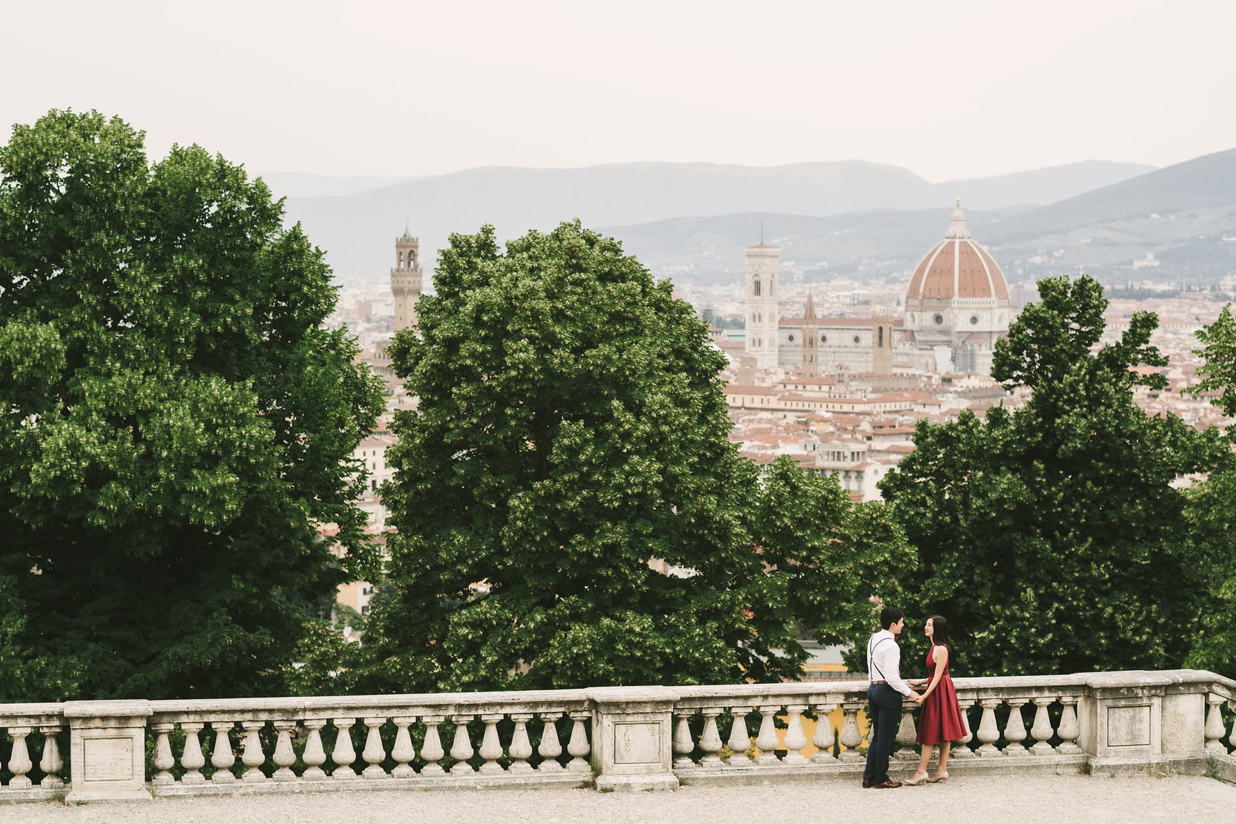 Couple portrait vacation engagement photo session in Florence, Tuscany