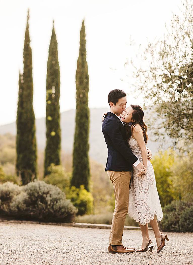Spring engagement photos at Rosewood Castiglion del Bosco, Tuscany