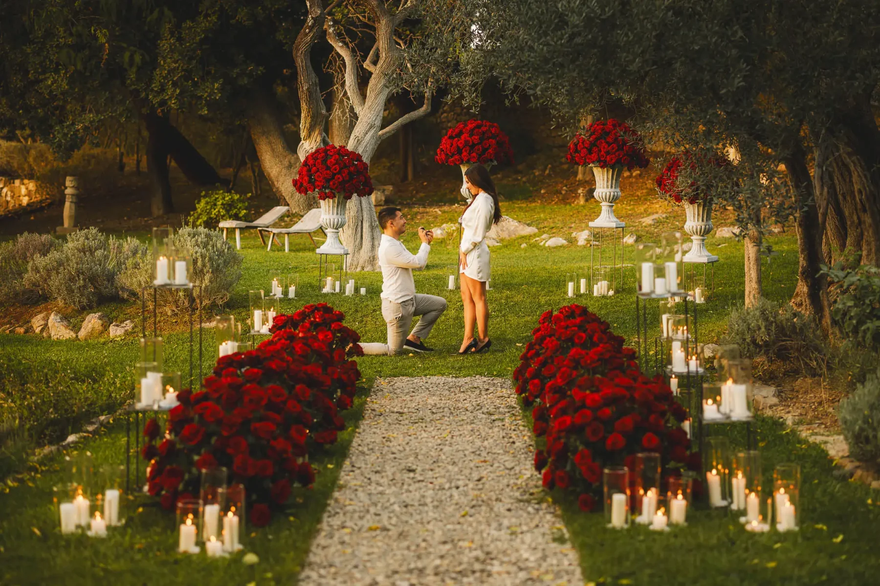 A surprise wedding proposal, a timeless tale of love at Castello di Vicarello in Tuscany