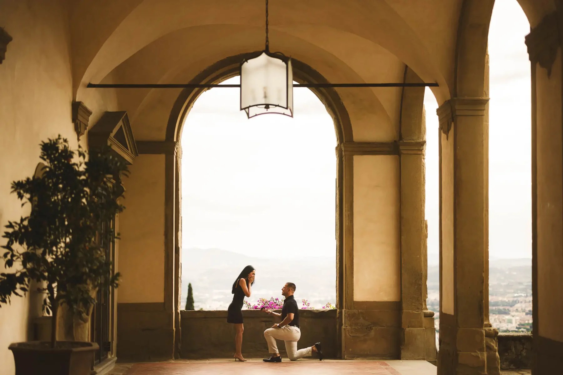 Secret marriage proposal in Florence at Belmond Hotel Villa San Michele