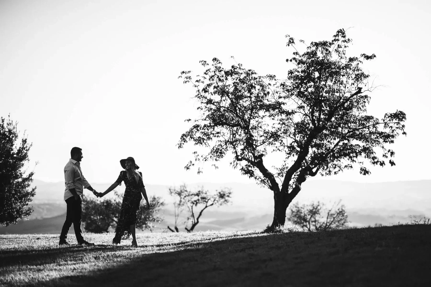 Elegant and unforgettable honeymoon couple portrait photo shoot in Tuscany at amazing Castello La Leccia venue