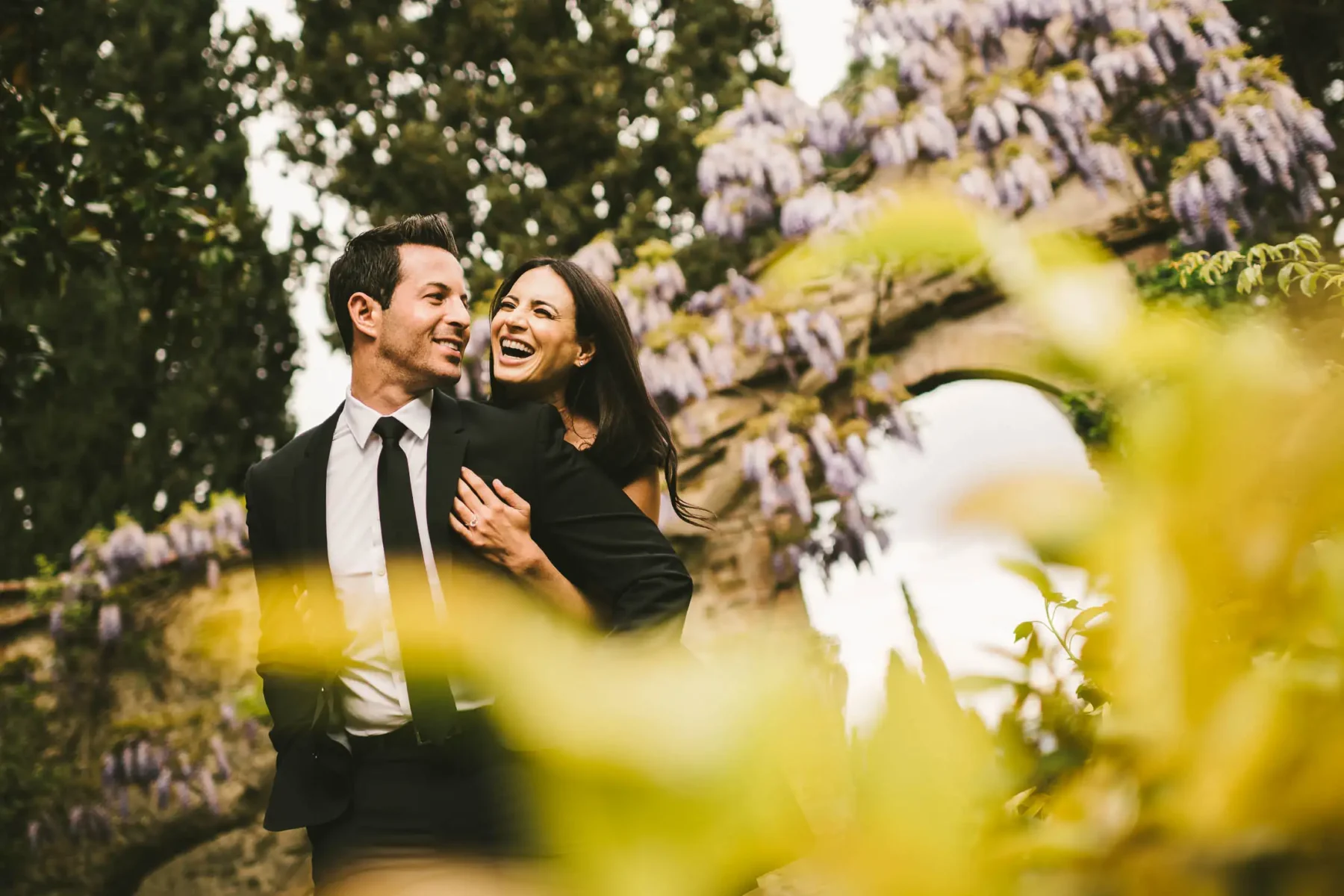 Romantic couple portrait engagement pre-wedding photo shoot at the historical residence of Torre Bellosguardo. Your love deserves to be celebrated