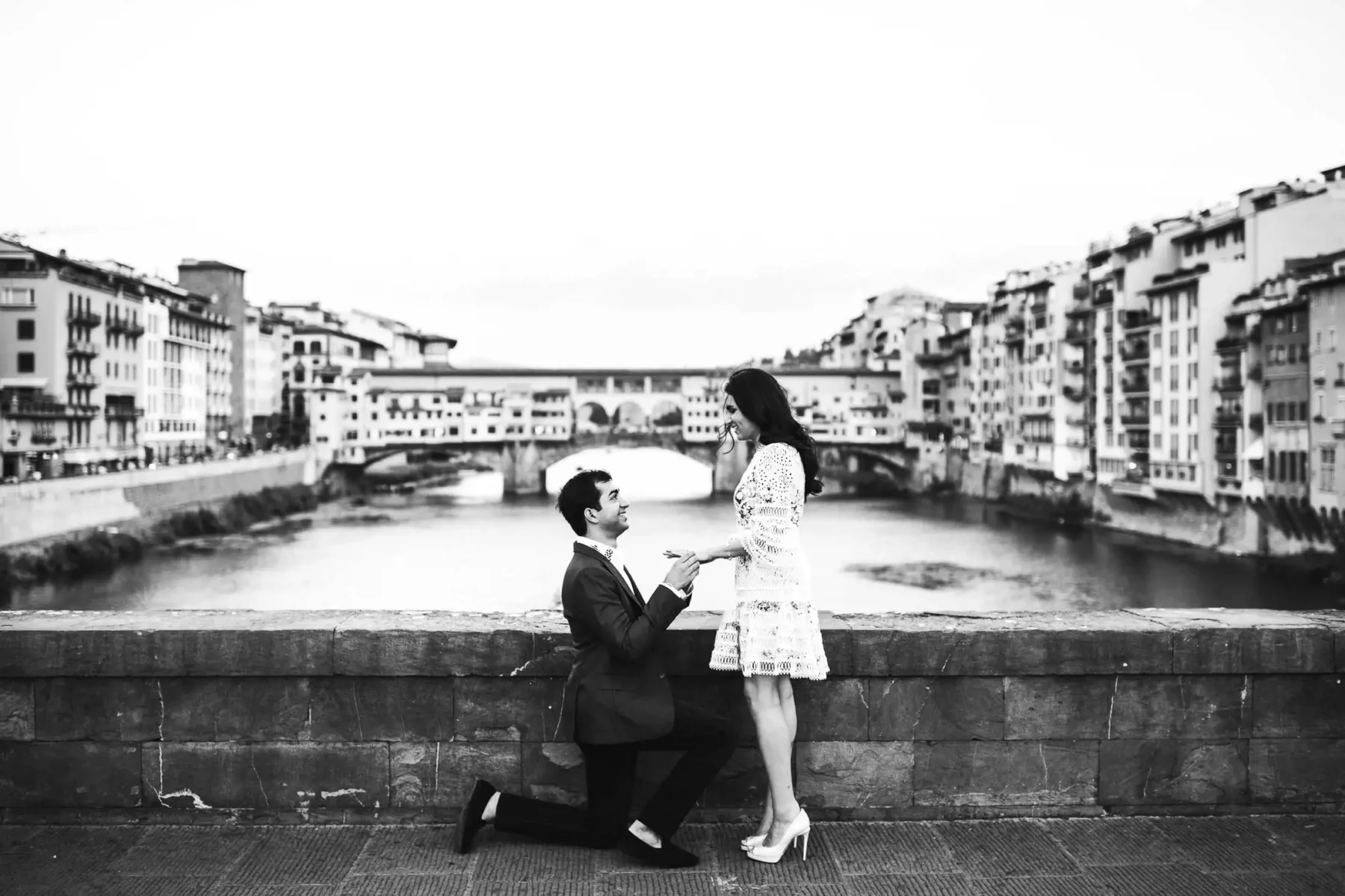 Florence surprise proposal engagement photo shoot in Florence