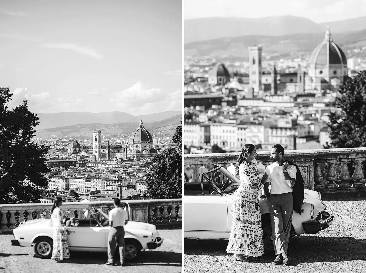 Timeless and refined couple photo session in Florence at Terrazza San Miniato
