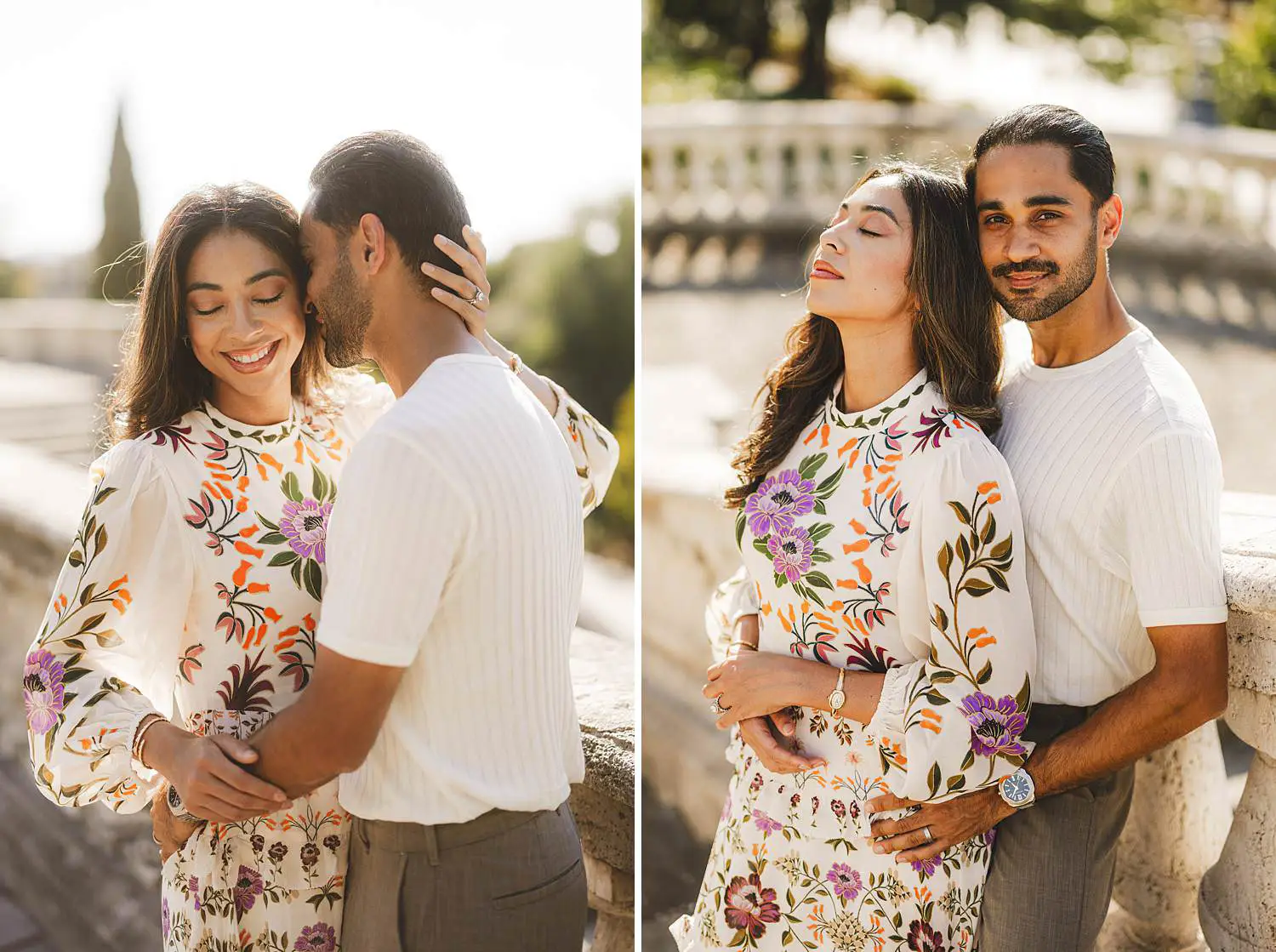 Warm and elegant couple photo session in Florence at Terrazza San Miniato