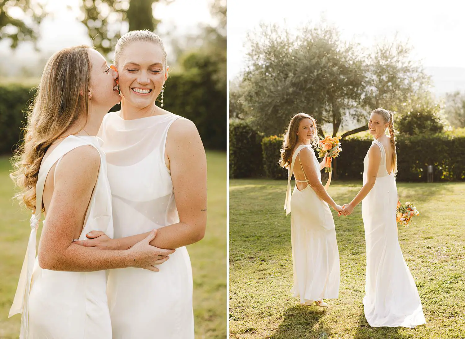 Elegant and dreaming same sex wedding photos at Borgo di Petrognano in the heart of Tuscany