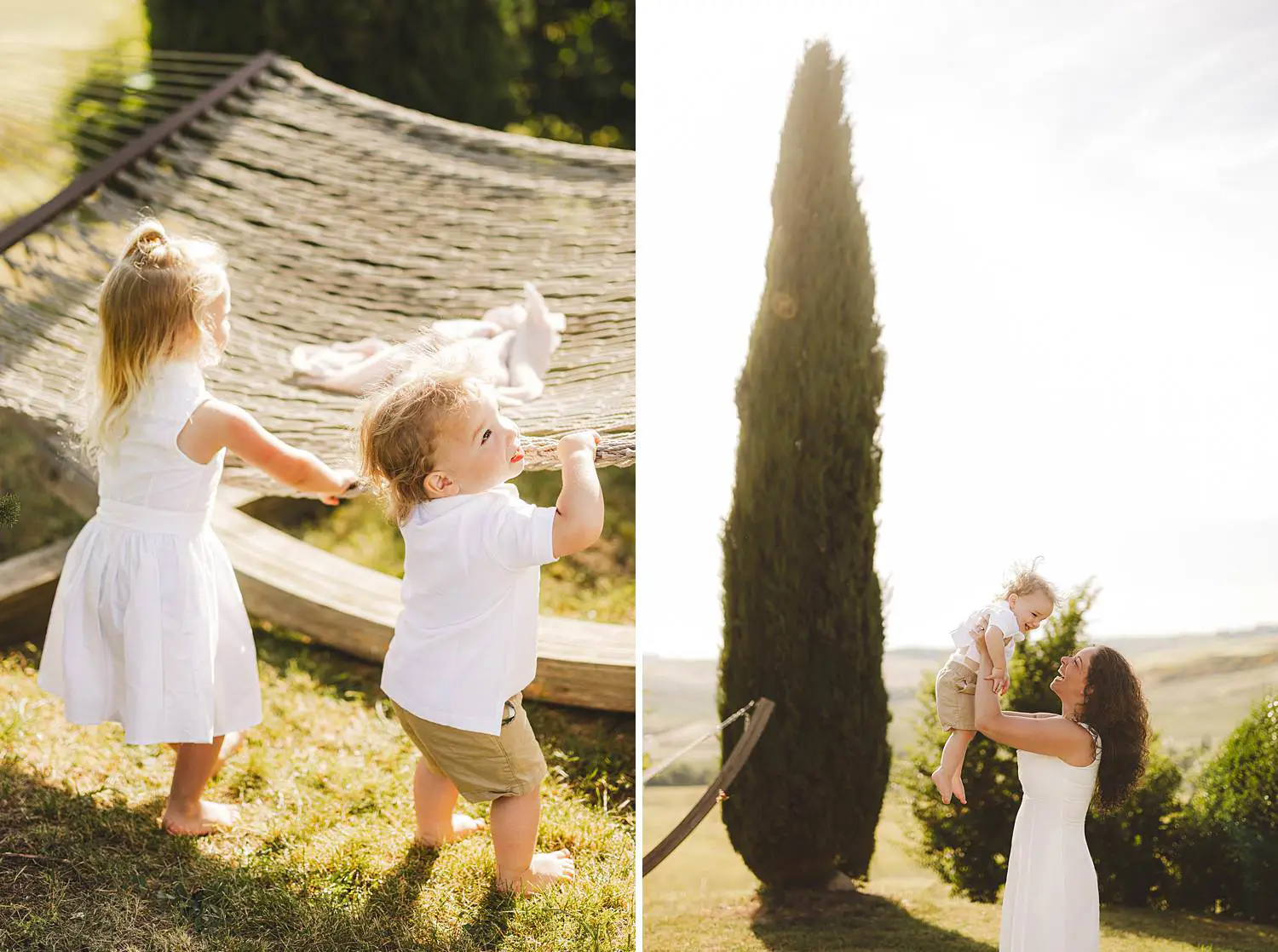 Authentic emotions, timeless landscapes and the joy of being together during a family shoot near Pienza