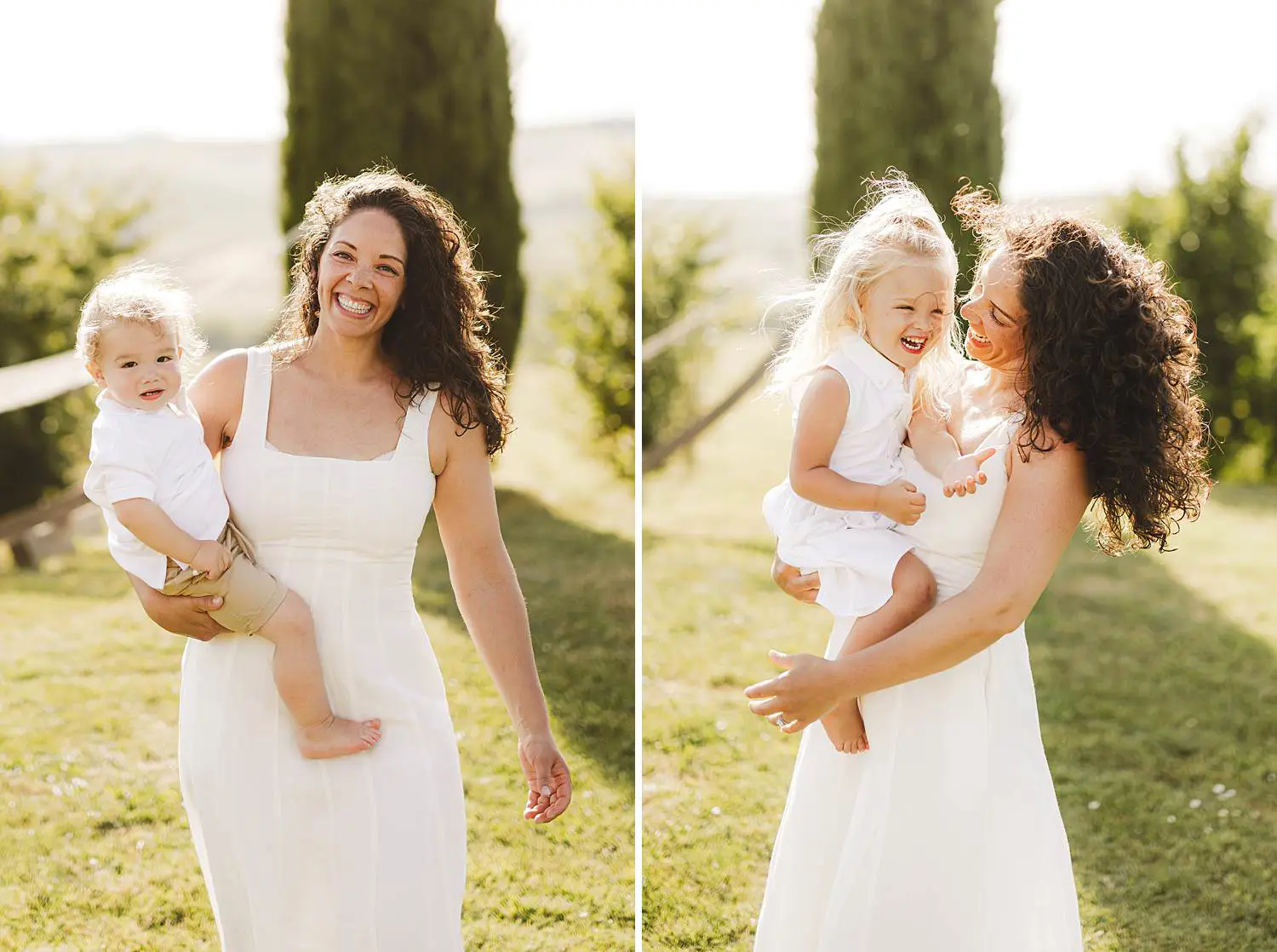 Family photographer in Tuscany countryside of Val d’Orcia near Pienza