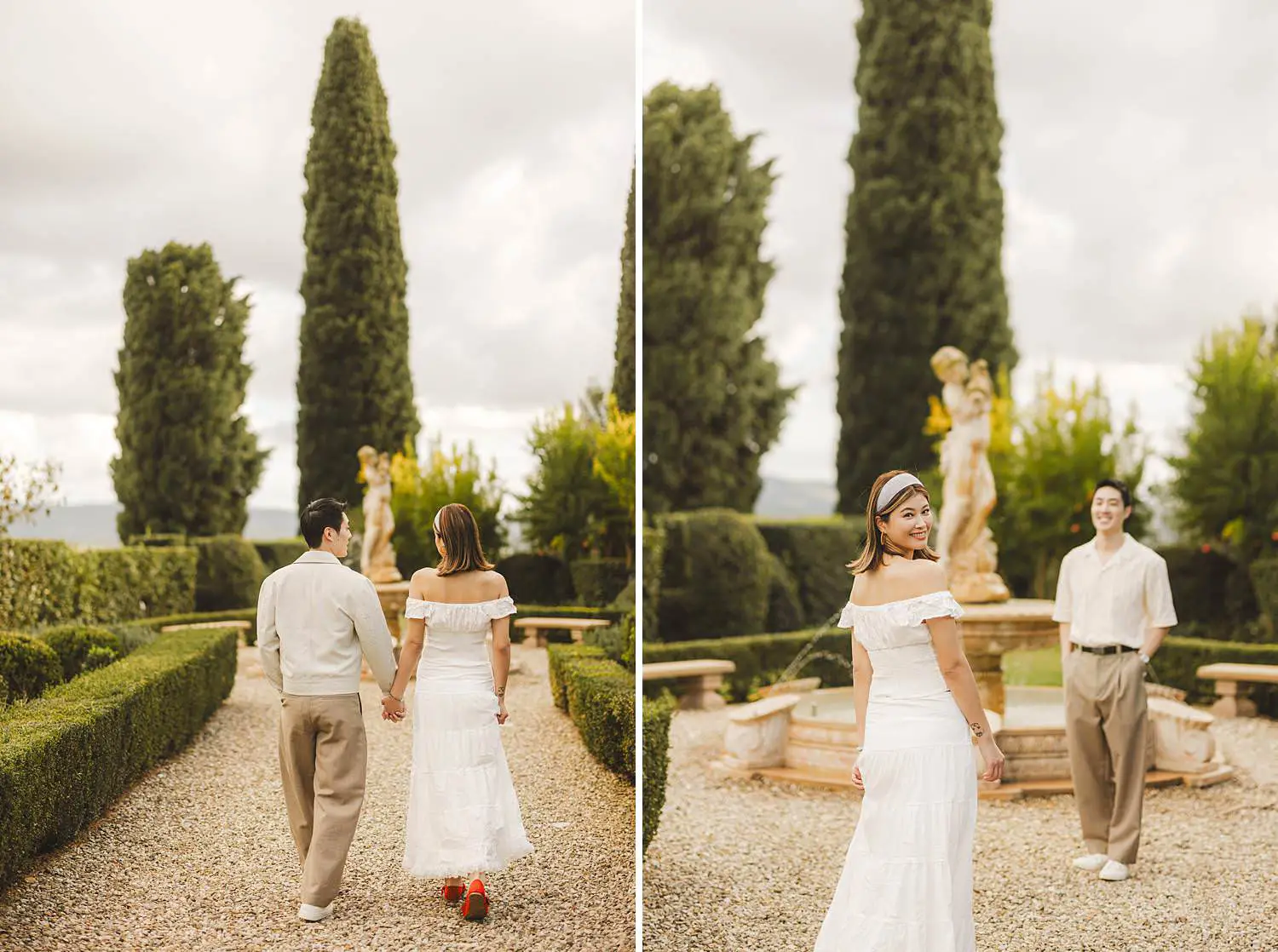 Lovely and exciting proposal photo shoot at Castello del Nero in the heart of Chianti countryside