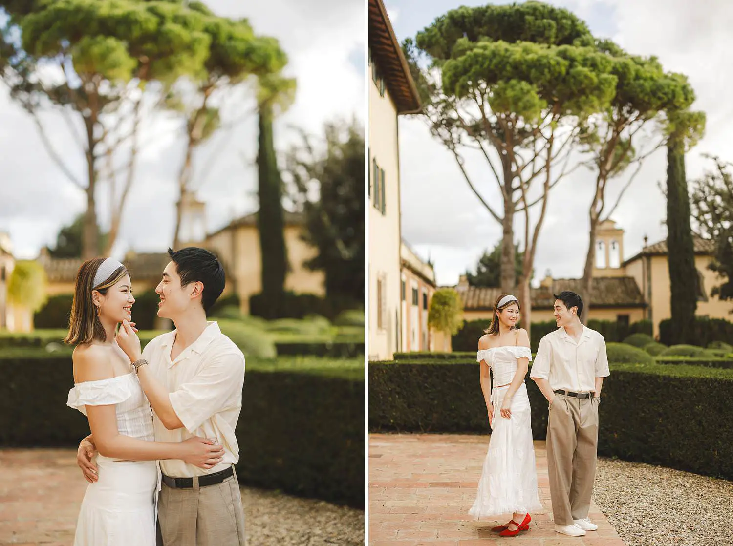 Romantic proposal photo shoot at Castello del Nero in the heart of Chianti countryside