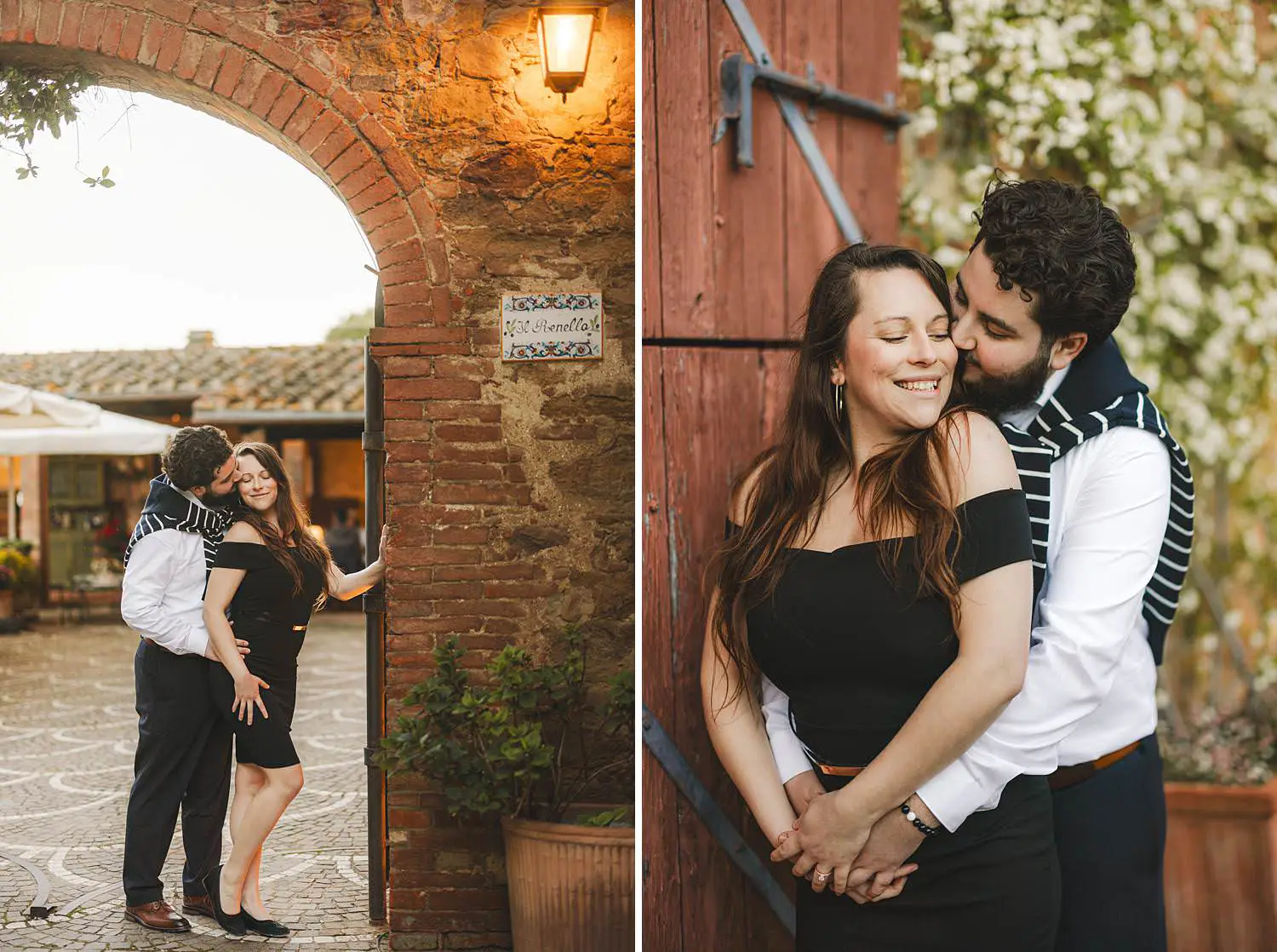 Warm and authentic couple photo shoot in Agriturismo Renello near Siena