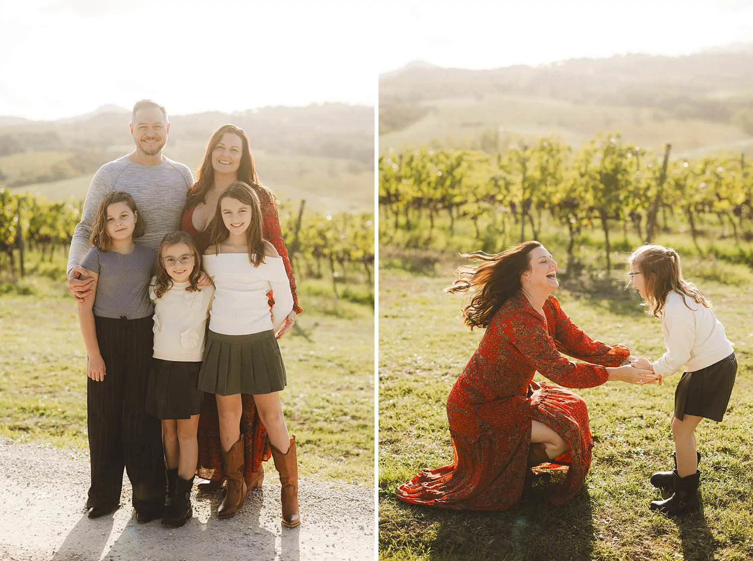 A joyful family photo shoot in Tuscany at Terra Antica Winery Resort
