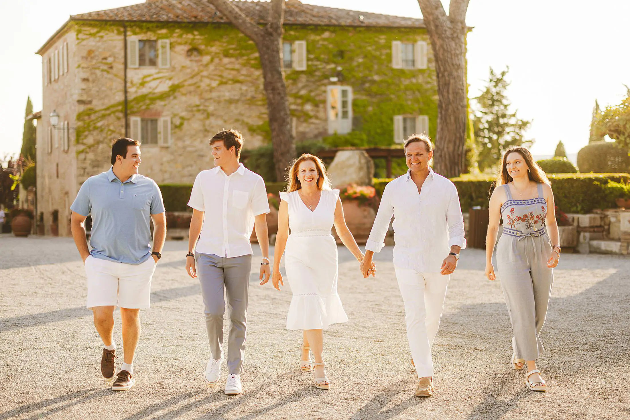 Candid family photos at Borgo San Felice, Tuscany