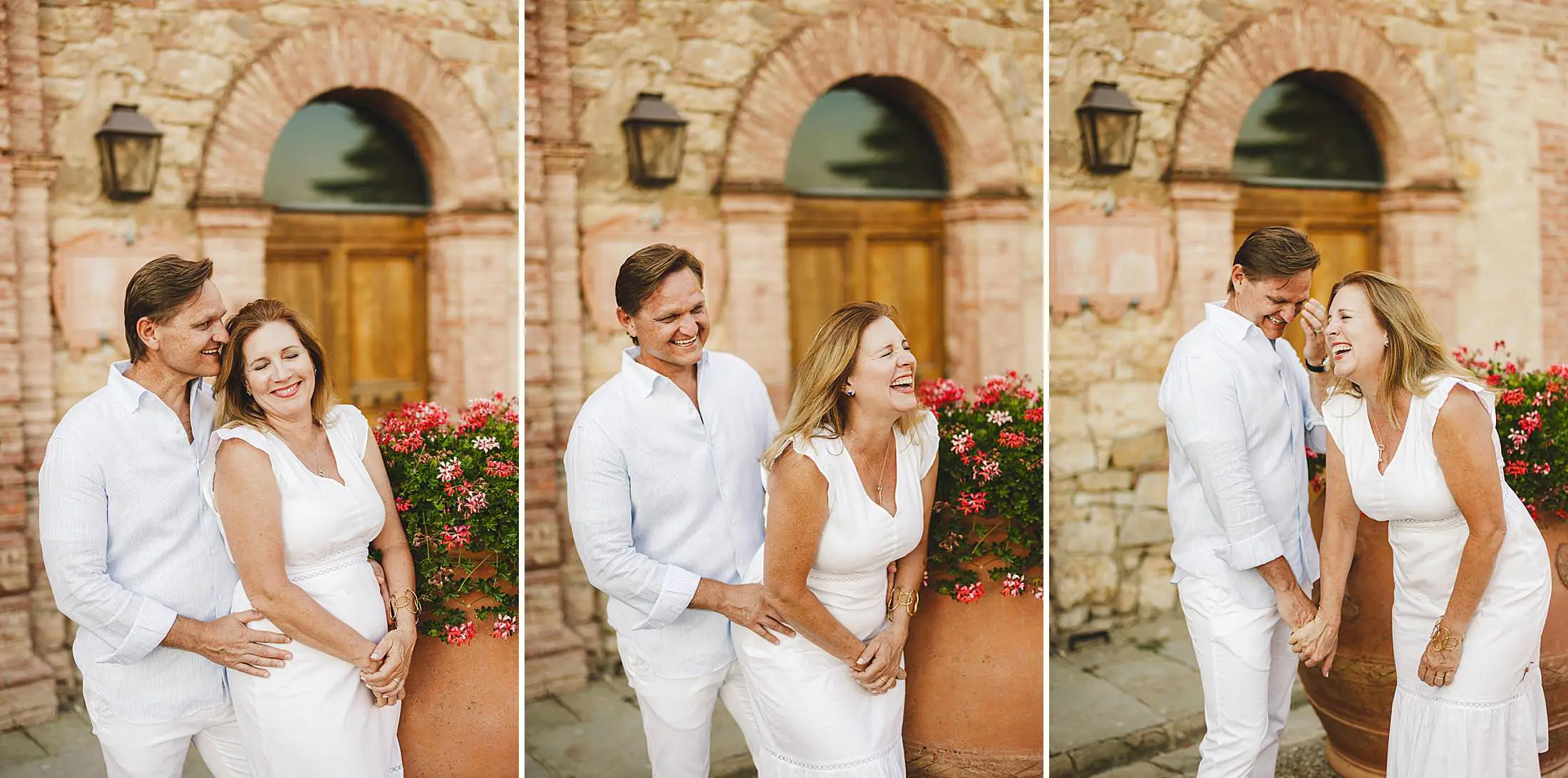 Spontaneous and joyful candid family photo shoot in Tuscany at luxury estate of Borgo San Felice