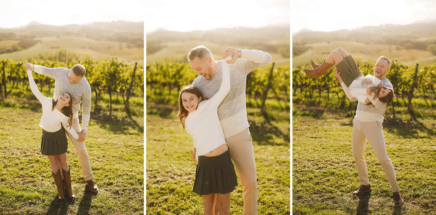 A joyful family photo shoot in Tuscany at Terra Antica Winery Resort