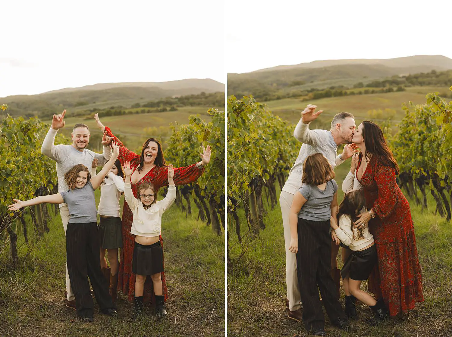A joyful family photo shoot in Tuscany at Terra Antica Winery Resort